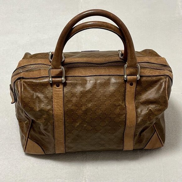 Celine Boston Bag Brown Macadam Pattern - Picture 2 of 10